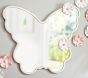 White Framed Butterfly Mirror