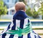 Alligator Stripe Baby Beach Hooded Towel UPF 50+