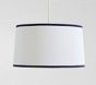 White/Navy Drum Flush Mount Light