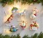 Light Up Mercury Glass Reindeer Wreath Ornament