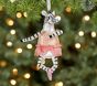 Mercury Glass Zebra Ballerina Ornament