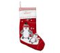 Gray Penguin Quilted Stocking