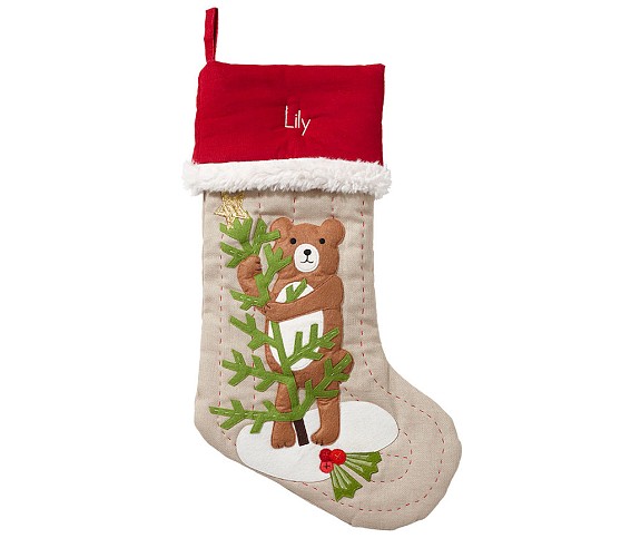 Bear & Tree Woodland Stocking