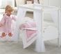 Doll Canopy Bed & Pink Floral Bedding