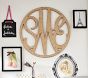 Glitter Wooden Cutout Script Monogram