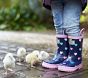 Hatley Navy/Pink Multi Hearts Rainboots