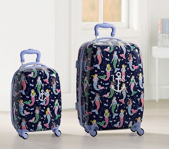 Mackenzie Navy Mermaids Hard Sided Luggage