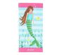 Classic Icon Brunette Mermaid Kid Beach Towel UPF 50+