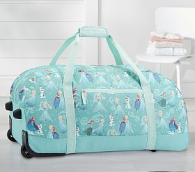 Aqua Disney Frozen Medium Rolling Kids Duffle Bag | Pottery Barn Kids