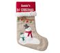 Personalized Baby's First Snowman Woodland Stocking