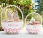 Flower Embroidery Easter Basket Liners