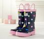 Hatley Navy/Pink Multi Hearts Rainboots
