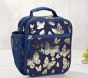 Mackenzie Navy Gold Foil Butterflies Classic Lunch Box