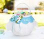 White/Blue Tulle Puffy Easter Bag