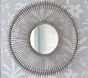Gray Rattan Mirror