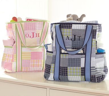 Pink Madras Tote