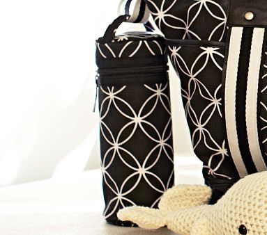 Black Geo Bottle Bag