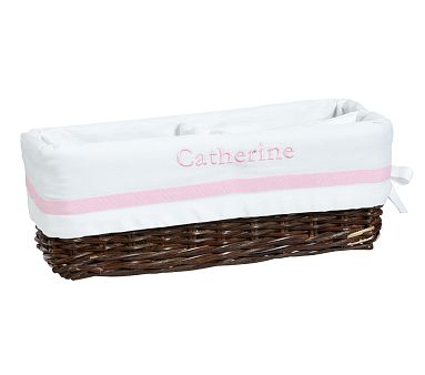 Light Pink Harper Changing Table Basket Liner