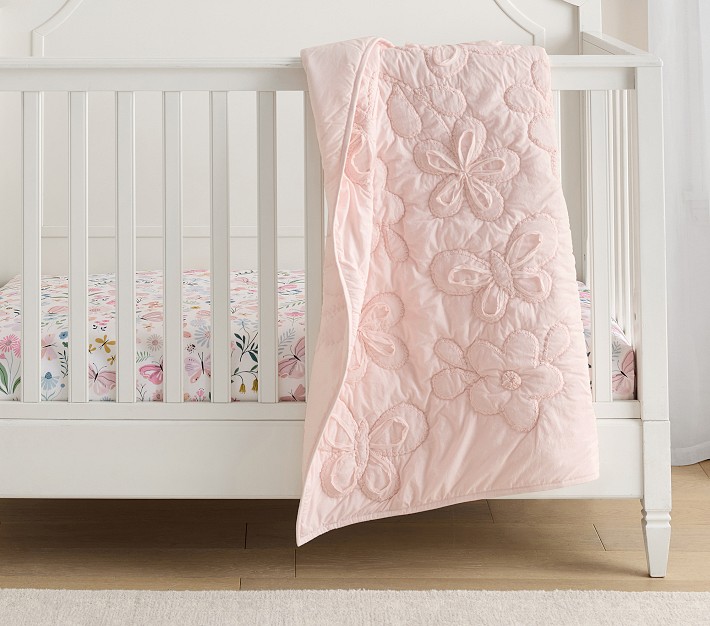 Hill House Home Floral Baby Quilt | Pottery Barn Kids