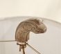 Carved Wood Dinosaur Table Lamp (18")