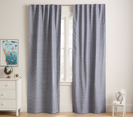 Textured Stripe Blackout Panel | Pottery Barn Kids