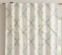 Garden Trellis Scallop Evelyn Linen Blackout Curtain