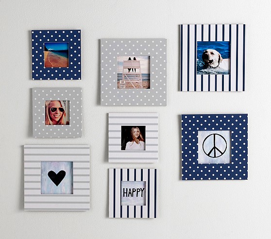 No Nails Paper Photo Frames, Set of 8