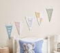 Pastel Pennant Flag Set, Set of 5
