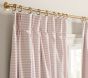 Open Box: Pinch Pleat Gingham Blackout Curtain (44"W x 96"L) - Blush