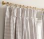 Open Box: Pinch Pleat Gingham Blackout Curtain (44"W x 96"L) - Oat
