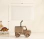 Carved Wood Truck Table Lamp (17")