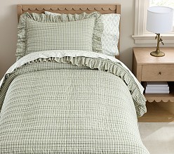 Chris Loves Julia Cabin Gingham Quilt & Shams