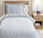 Check Organic Duvet Cover &amp; Shams