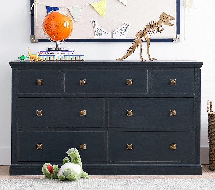 navy dresser Oakham 6-Drawer Dresser, Stormy Blue main image 0