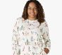 Disney Mickey and Friends Holiday Bamboo Viscose Adult Relaxed Fit Crew Pajama Set