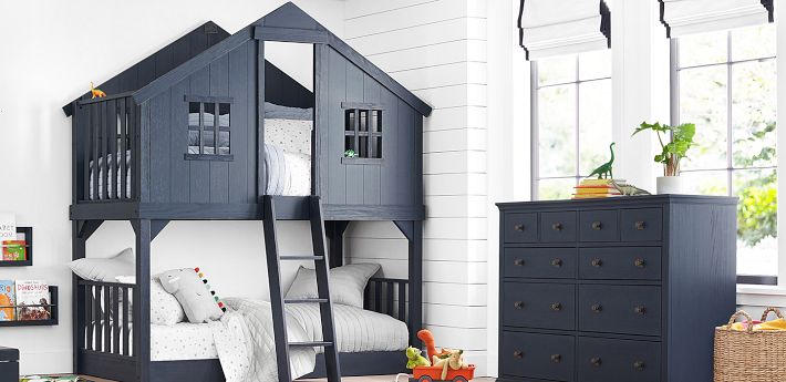 bunk bed and dresser Savona FSC-Certified Oak Kids Bed/Bunk Convenient Footboard Drawer Amish Kids Twin Over Full