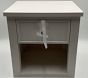 Open Box: Catalina Beadboard Nightstand (18") - Simply White, Brushed Nickel 