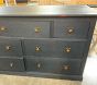 Open Box: Charlie Extra-Wide Dresser (58") - Weathered Navy, Antique Brass