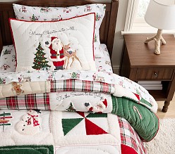 Holly Jolly Santa Quilt & Shams