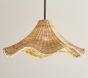 Wavy Rattan Pendant (36")