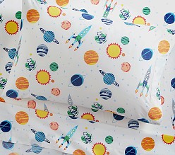 Solar System Glow-in-the-Dark Cotton Sheet Set
