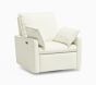 Open Box: Paxton Pillow Swivel Glider Power Recliner - Performance Plush Chenille Ivory