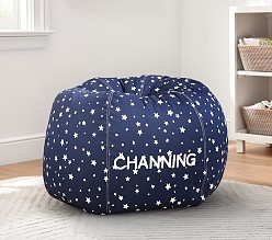 Anywhere Beanbag™, Navy Glow-in-the-Dark Scattered Stars
