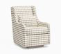 Open Box: Merced Stationary Glider - Performance Gingham - Taupe