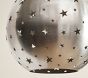 Metal Star Cutout Ball Pendant (14")