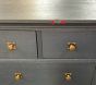 Open Box: Charlie Extra-Wide Dresser (58") - Weathered Navy, Antique Brass