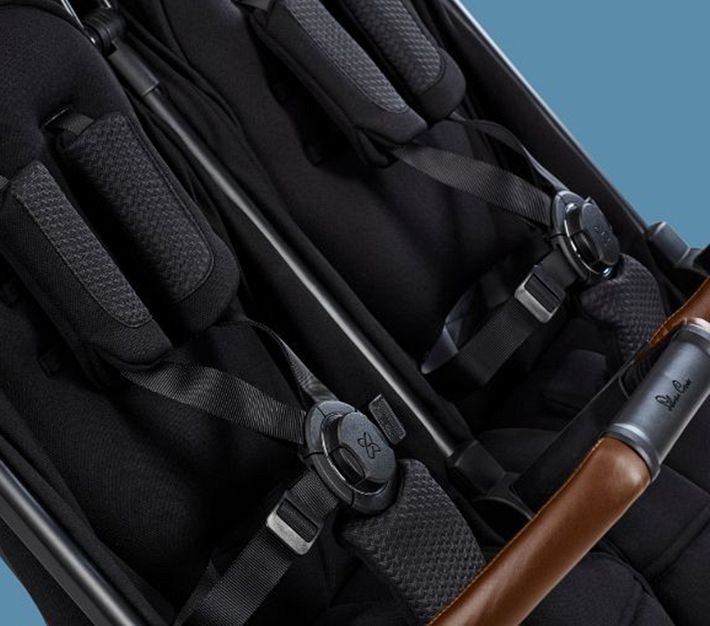 Silver Cross Jet Double Stroller - Black