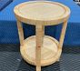 Open Box: Circular Rattan Side Table (17") - Natural