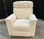 Open Box: Lullaby Deluxe Power Swivel Recliner - Performance Heathered Chenille Ecru