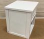 Open Box: Catalina Beadboard Nightstand (18") - Simply White, Brushed Nickel